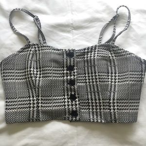 Houndstooth Crop Top